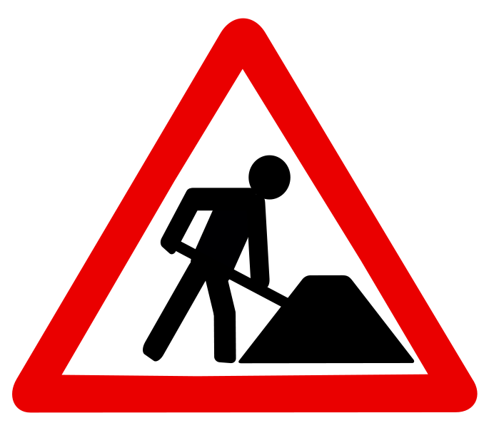 Schild Baustelle