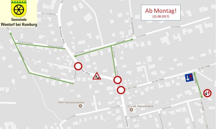 Plan Sperrung An der Hege