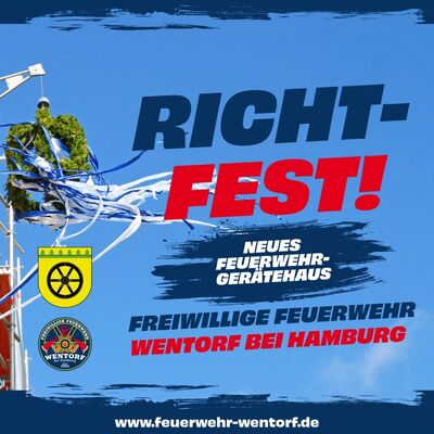Richtfest f�r neues Feuerwehrger�tehaus in Wentorf bei Hamburg