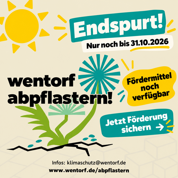 Endspurt bei �Wentorf abpflastern!�: F�rdermittel sind noch verf�gbar
