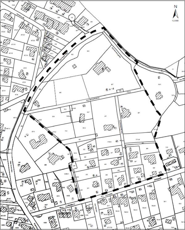 Lageplan zweite Verl&auml;ngerung der der Ver&auml;nderungssperre zur &Auml;nderung des BPlan 13