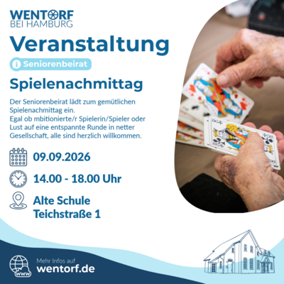Seniorenbeirat - Spielenachmittag &auml;lterer Mensch gibt Karten