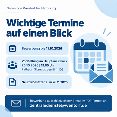 Stellvertretende Schiedsperson f�r Wentorf bei Hamburg gesucht
